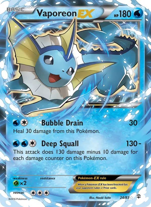 24 Vaporeon EX – Generations