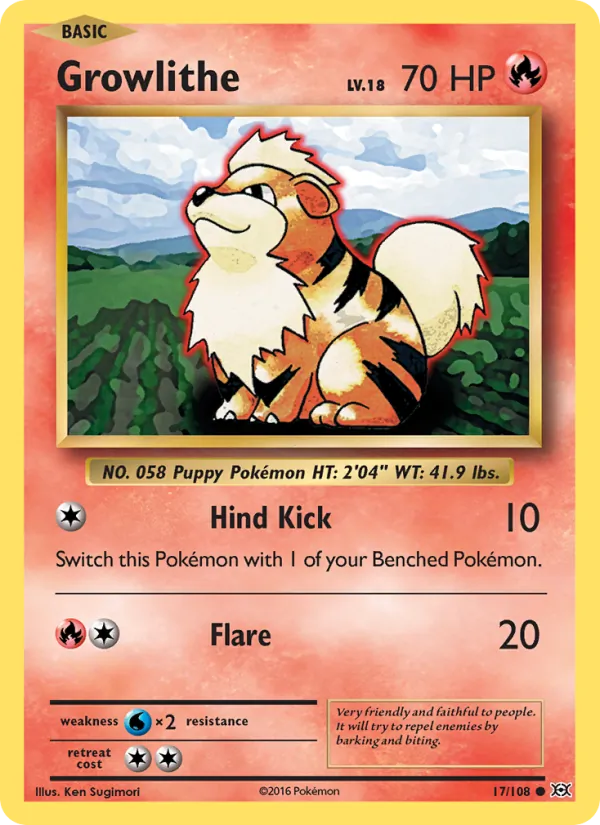 17-RH Growlithe – Evolutions