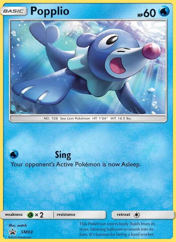 SM03 Popplio – SM Black Star Promos