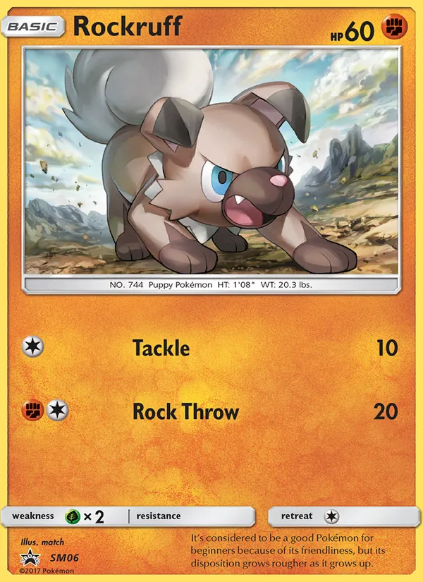 SM06 Rockruff – SM Black Star Promos