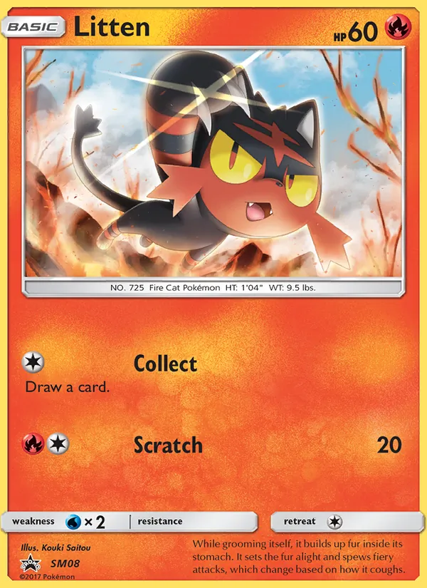 SM08 Litten – SM Black Star Promos