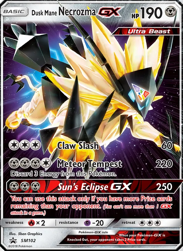 SM102 Dusk Mane Necrozma GX – SM Black Star Promos