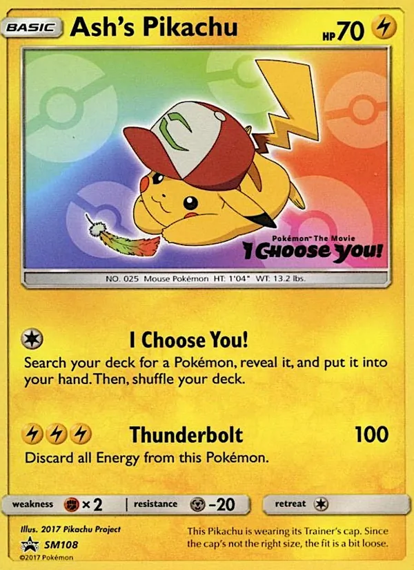 SM108 Ash's Pikachu – SM Black Star Promos