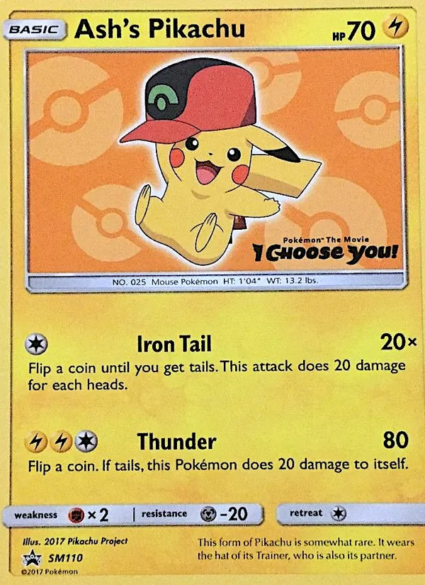 SM110 Ash's Pikachu – SM Black Star Promos