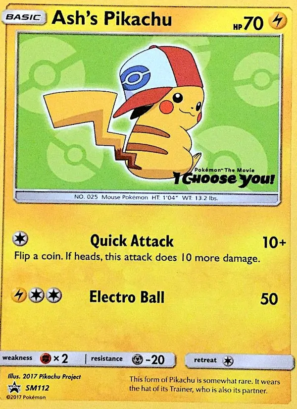 SM112 Ash's Pikachu – SM Black Star Promos
