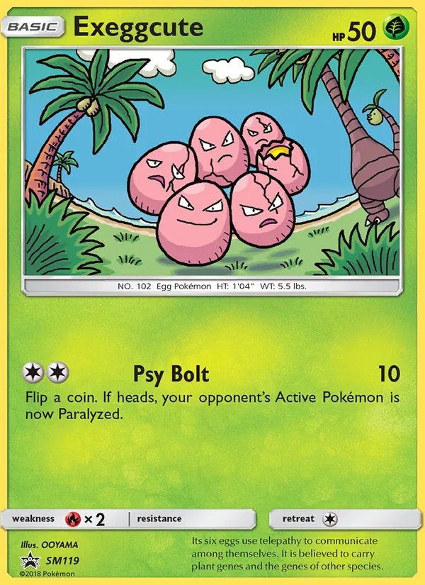 SM119 Exeggcute – SM Black Star Promos