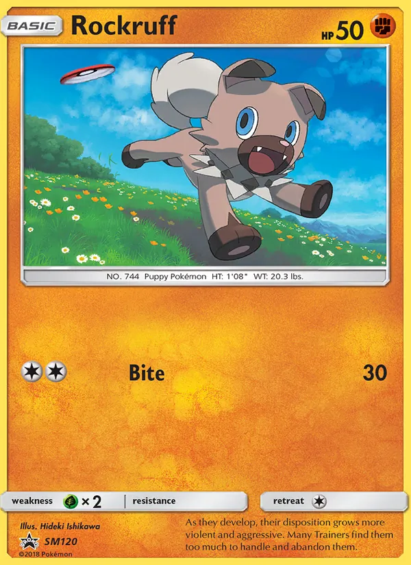 SM120 Rockruff – SM Black Star Promos