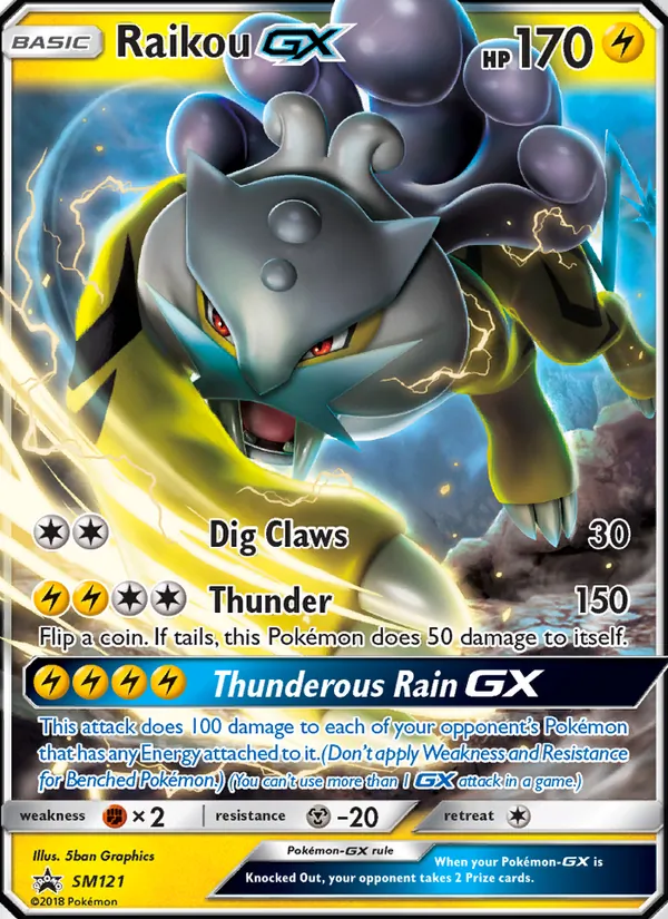 SM121 Raikou GX – SM Black Star Promos
