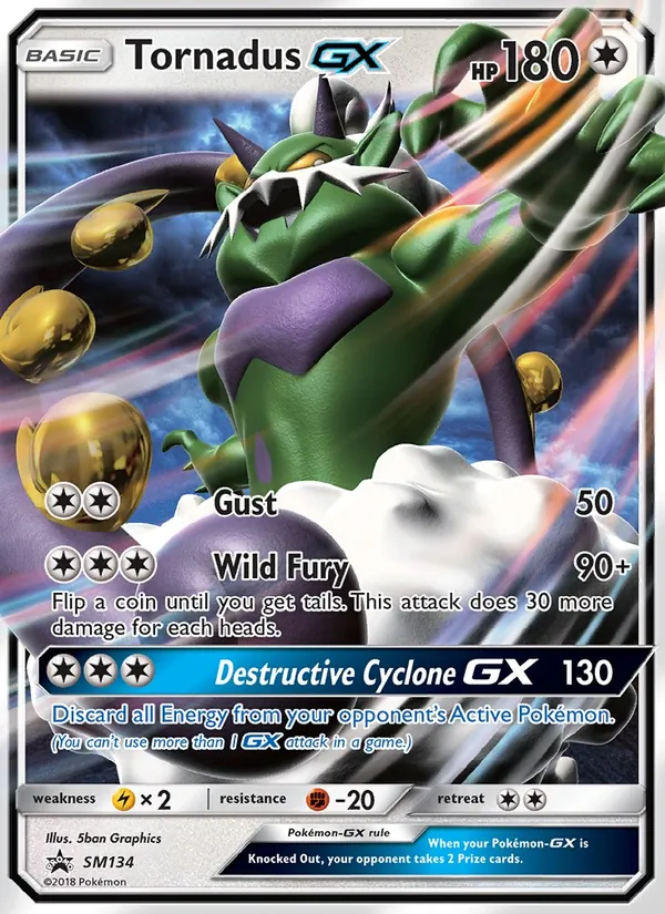 SM134 Tornadus GX – SM Black Star Promos