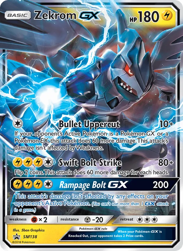 SM138 Zekrom GX – SM Black Star Promos