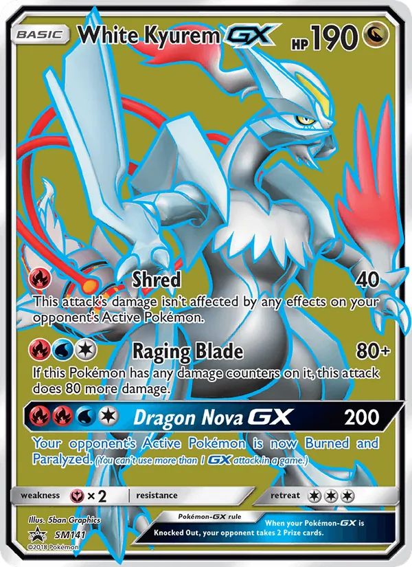 SM141 White Kyurem GX – SM Black Star Promos