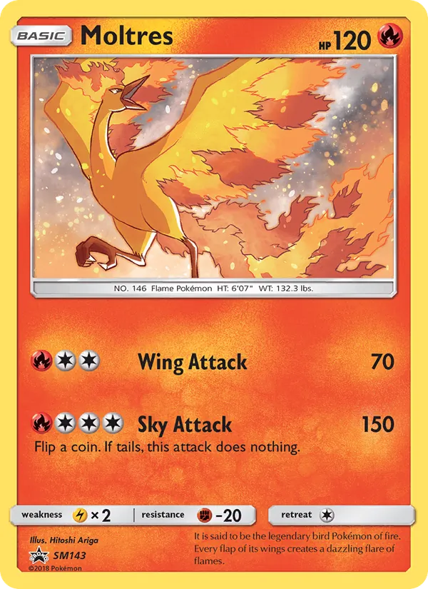 SM143 Moltres – SM Black Star Promos