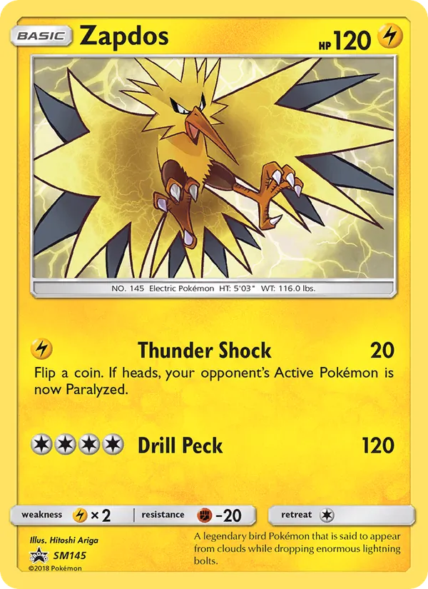 SM145 Zapdos – SM Black Star Promos
