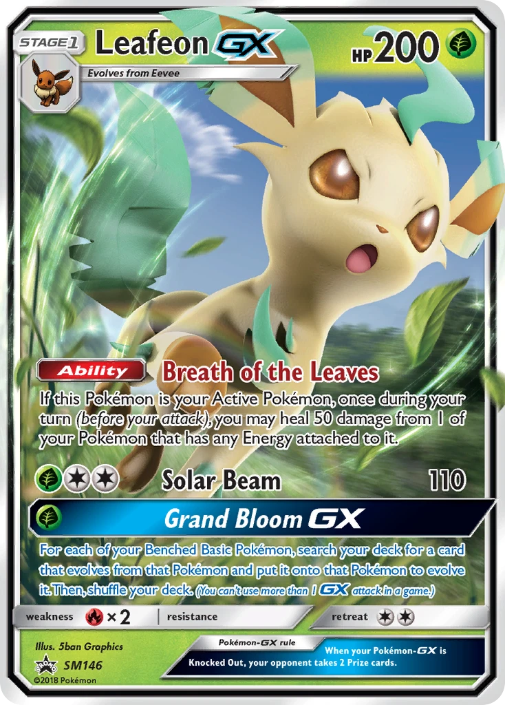 SM146 Leafeon GX – SM Black Star Promos