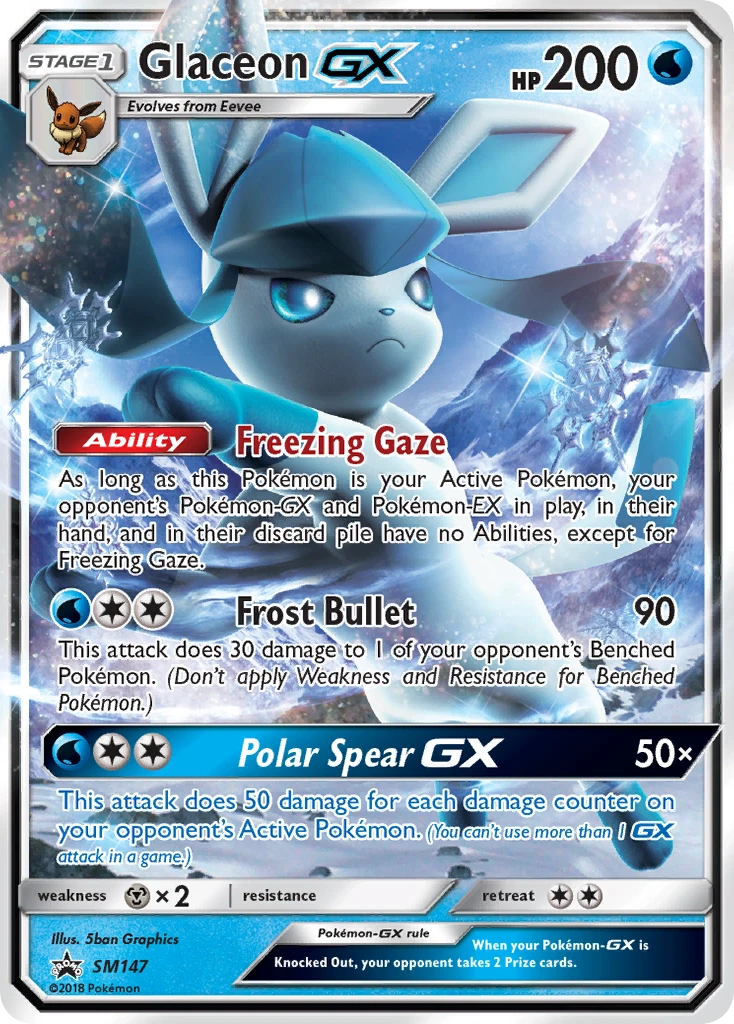 SM147 Glaceon GX – SM Black Star Promos