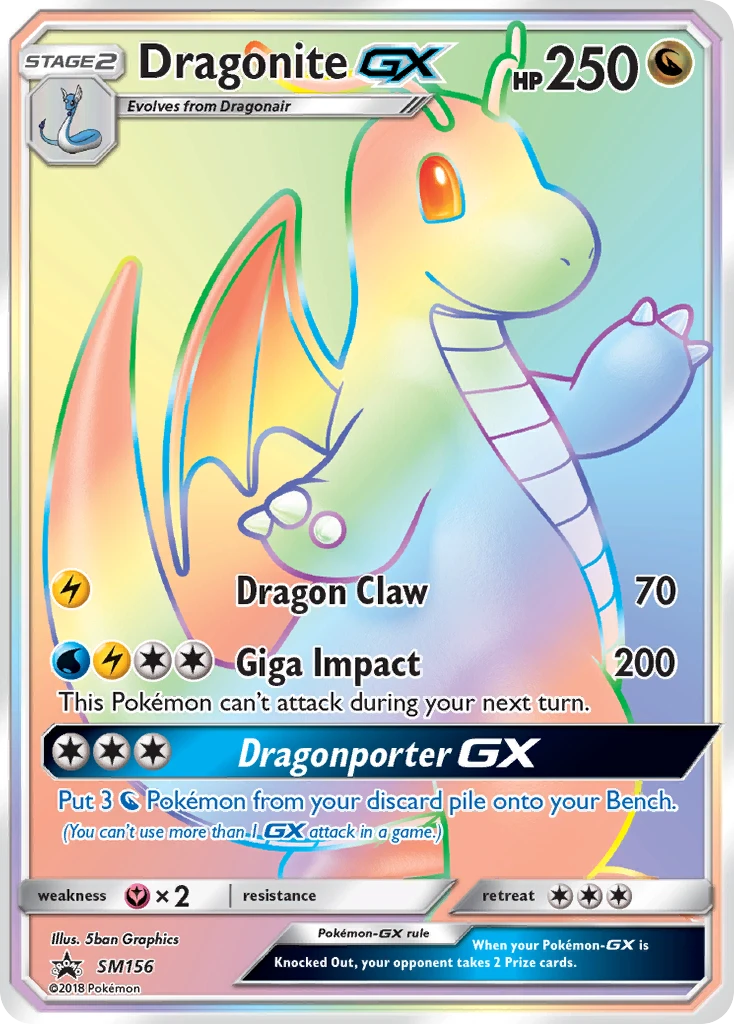 SM156 Dragonite GX – SM Black Star Promos