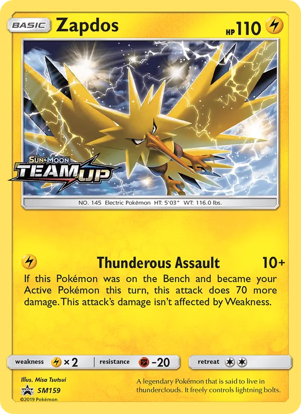 SM159 Zapdos – SM Black Star Promos