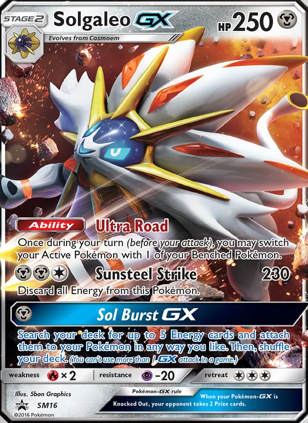 SM16 Solgaleo GX – SM Black Star Promos