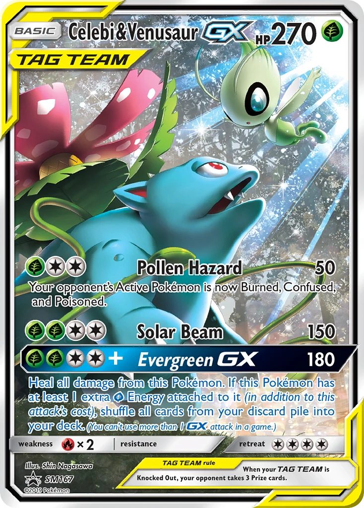 SM167 Celebi & Venusaur GX – SM Black Star Promos