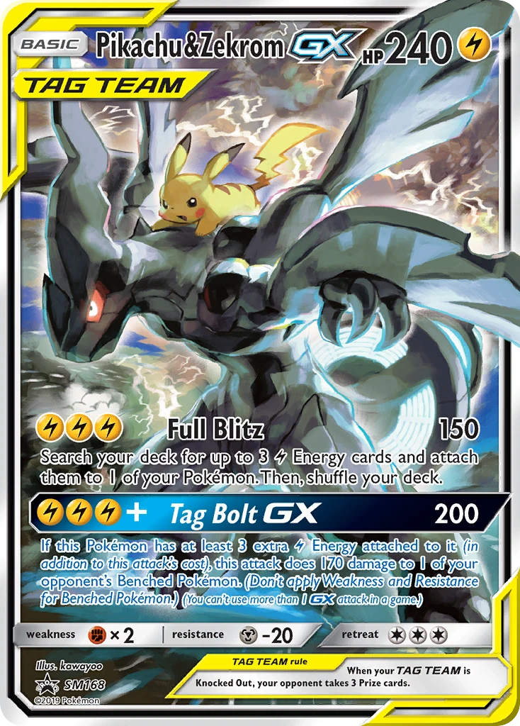 SM168 Pikachu & Zekrom GX – SM Black Star Promos
