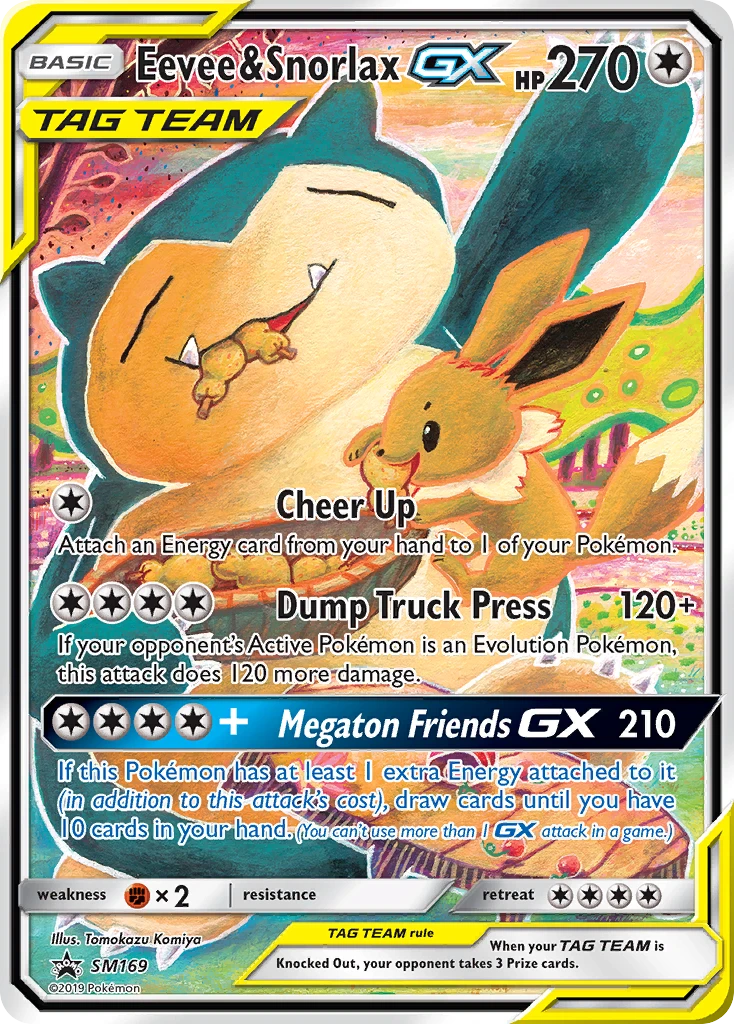 SM169 Eevee & Snorlax GX – SM Black Star Promos