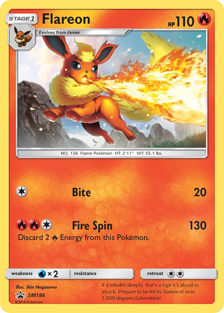 SM186 Flareon – SM Black Star Promos