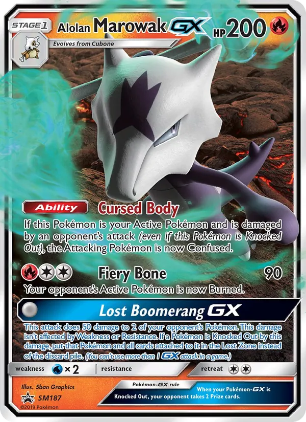 SM187 Alolan Marowak GX – SM Black Star Promos