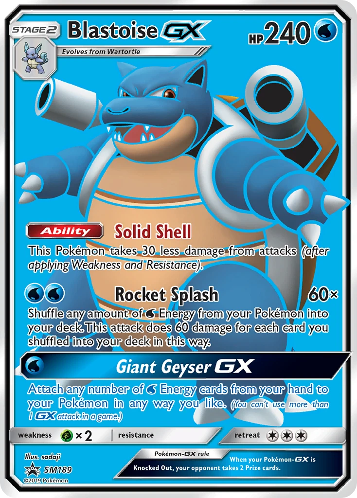 SM189 Blastoise GX – SM Black Star Promos