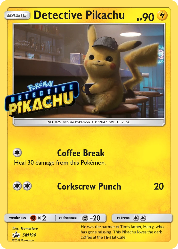 SM190 Detective Pikachu – SM Black Star Promos
