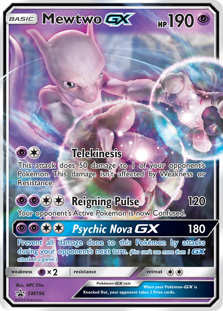 SM196 Mewtwo GX – SM Black Star Promos