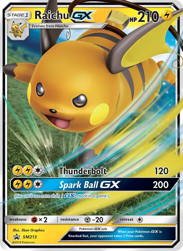 SM213 Raichu GX – SM Black Star Promos
