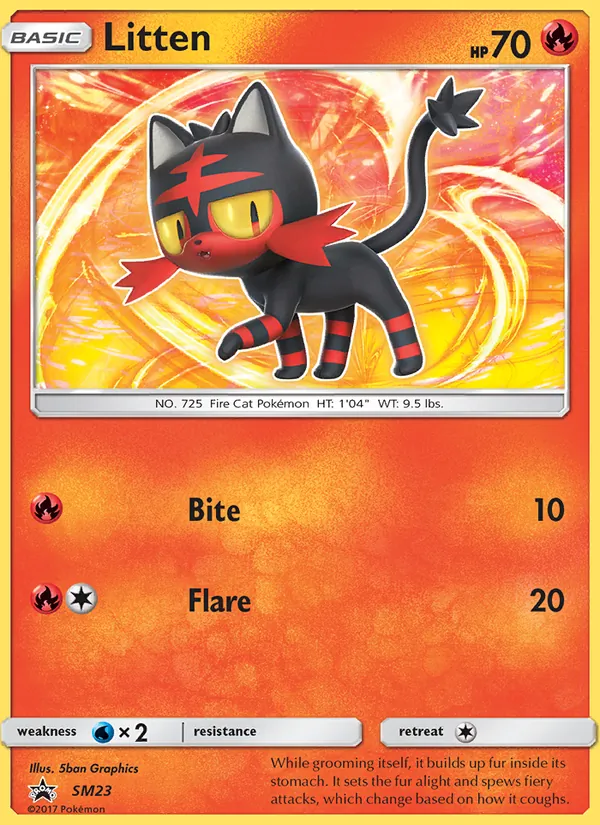 SM23 Litten – SM Black Star Promos