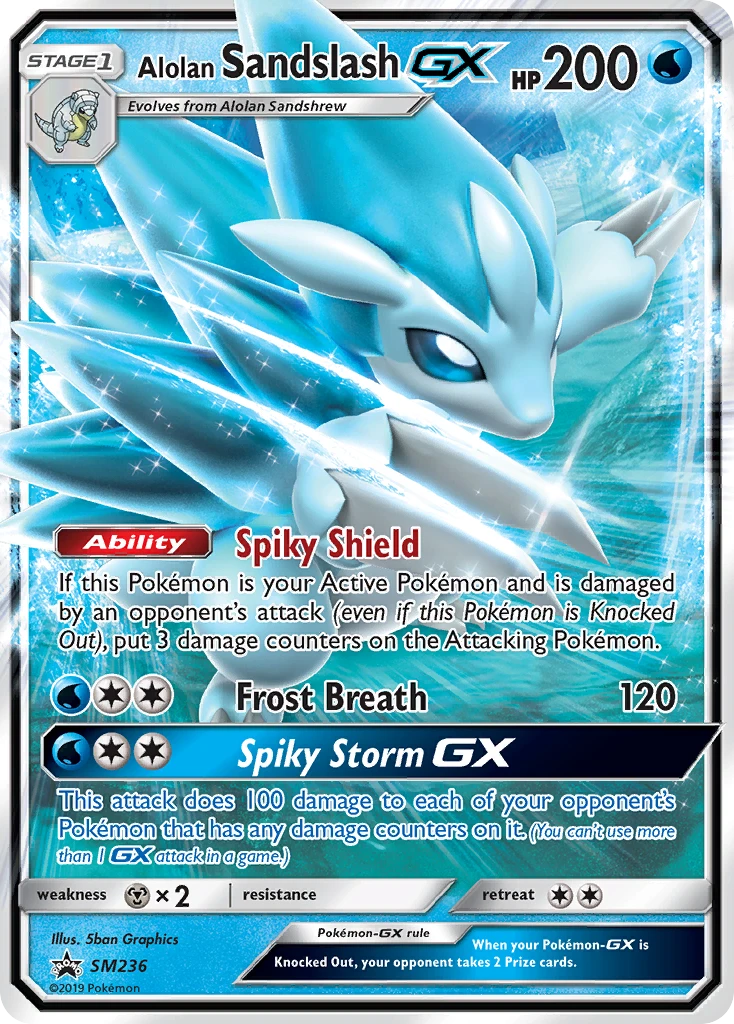 SM236 Alolan Sandslash GX – SM Black Star Promos
