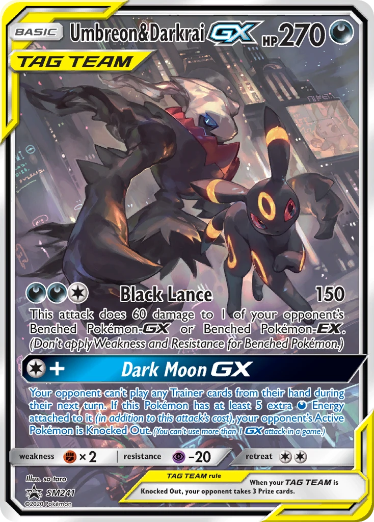 SM241 Umbreon & Darkrai GX – SM Black Star Promos