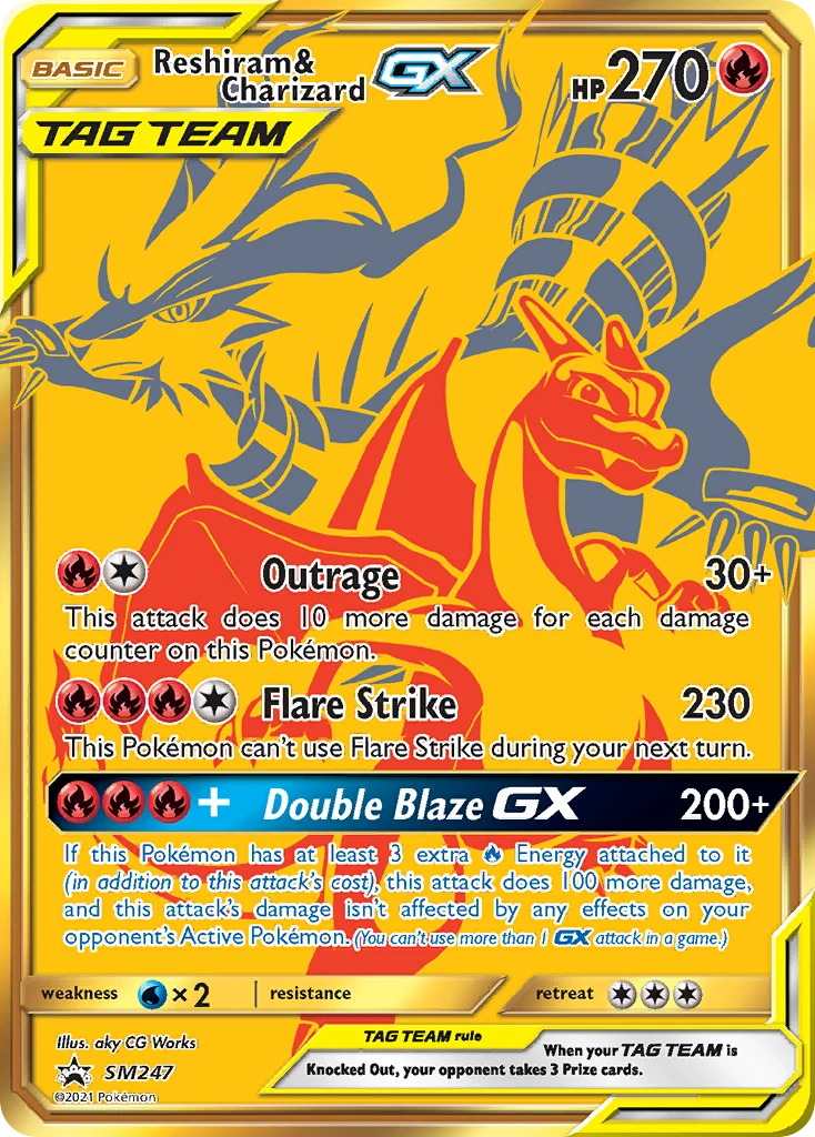 SM247 Reshiram & Charizard GX – SM Black Star Promos