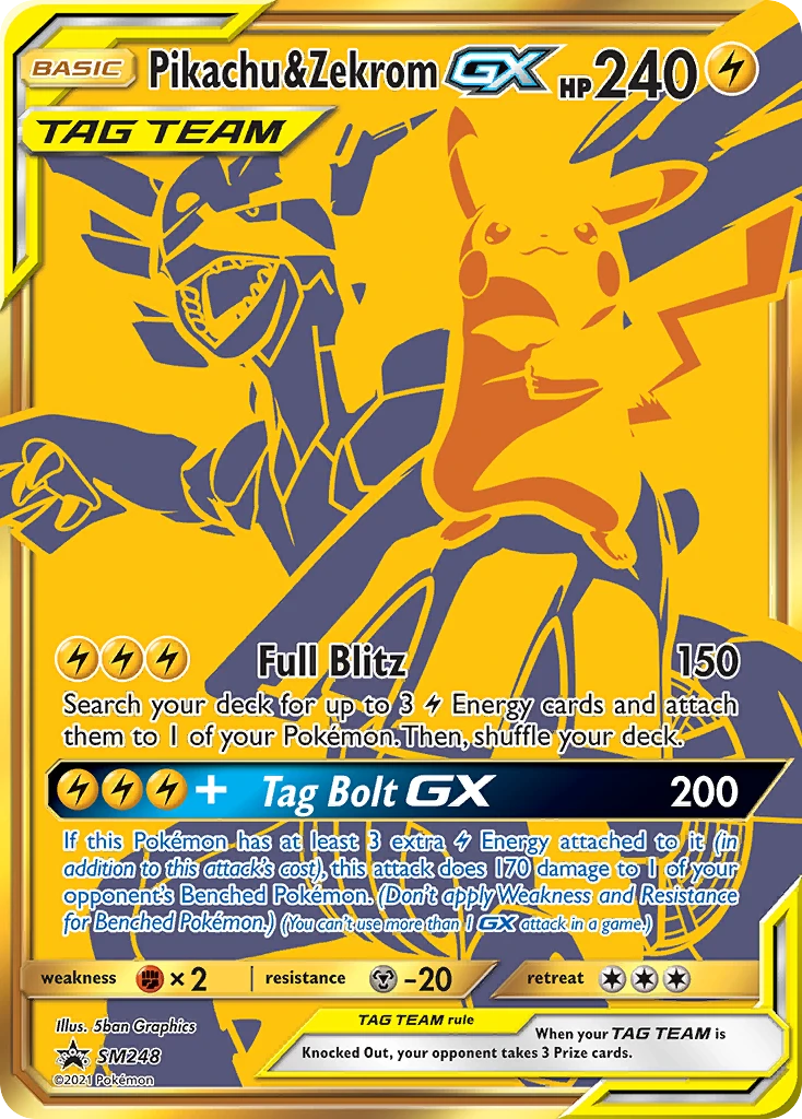 SM248 Pikachu & Zekrom GX – SM Black Star Promos