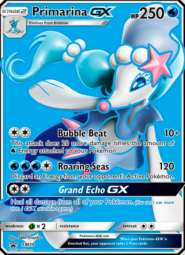 SM39 Primarina GX – SM Black Star Promos