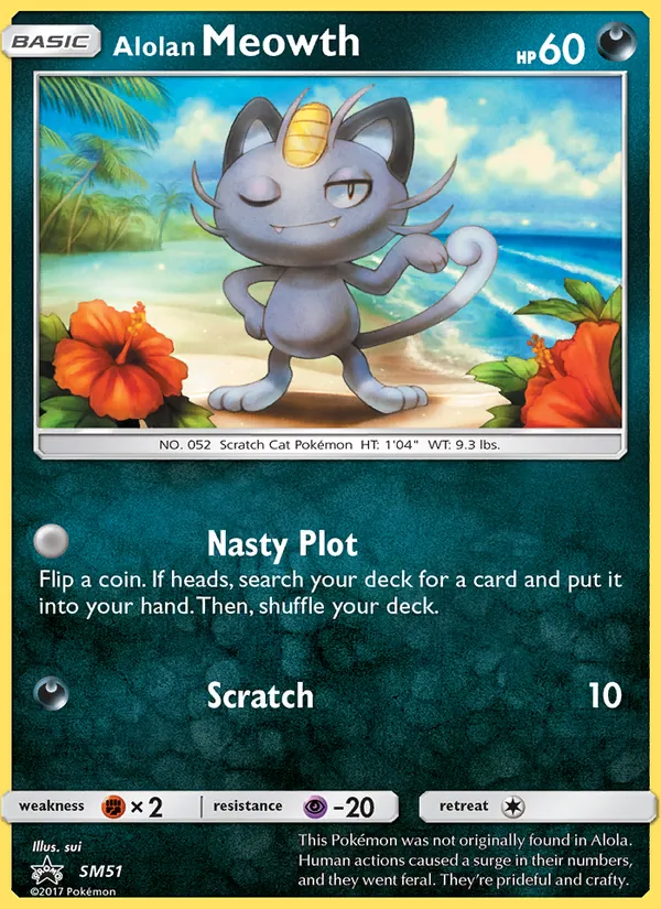SM51 Alolan Meowth – SM Black Star Promos