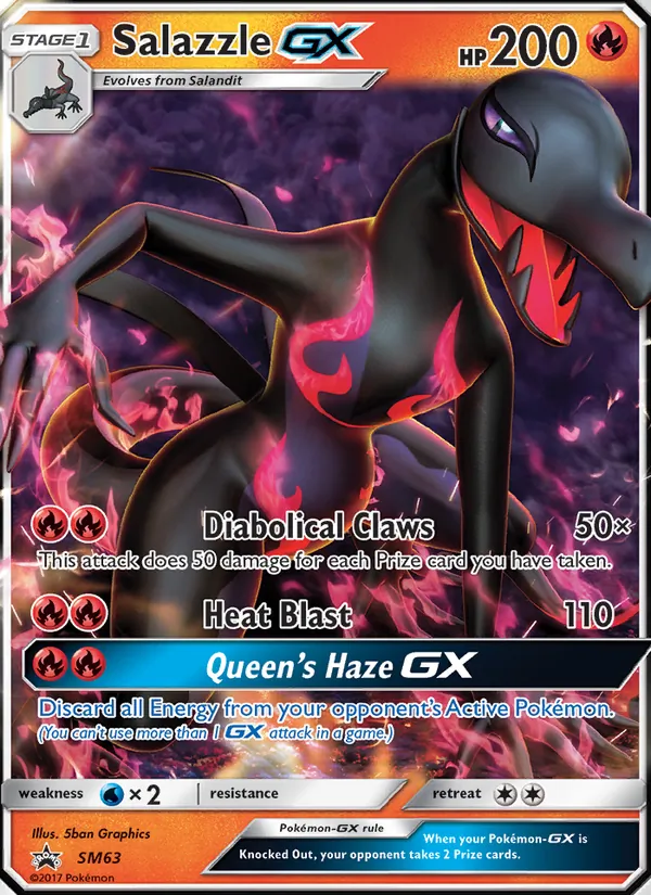 SM63 Salazzle GX – SM Black Star Promos