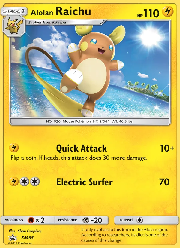 SM65 Alolan Raichu – SM Black Star Promos