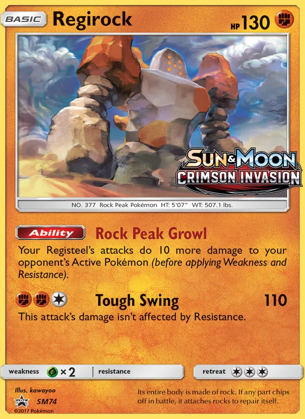 SM74 Regirock – SM Black Star Promos