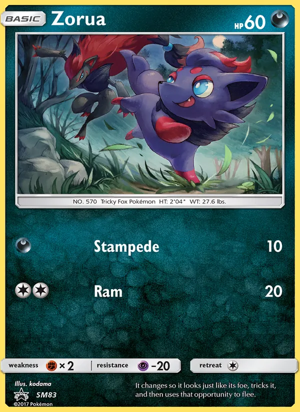 SM83 Zorua – SM Black Star Promos