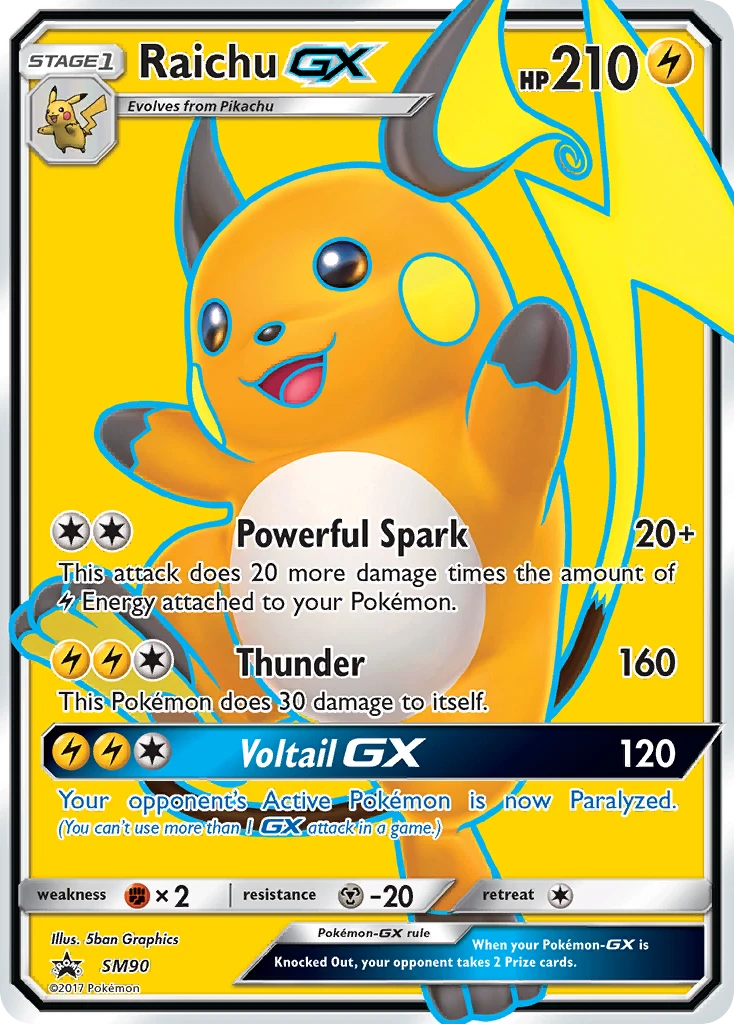 SM90 Raichu GX – SM Black Star Promos