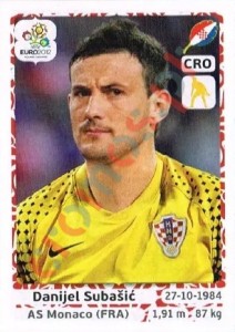 375 Danijel Subašić – UEFA Euro Poland-Ukraine 2012 Panini