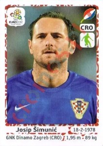 376 Josip Šimunić – UEFA Euro Poland-Ukraine 2012 Panini