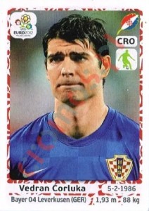 377 Vedran Ćorluka – UEFA Euro Poland-Ukraine 2012 Panini