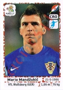 391 Mario Mandžukić – UEFA Euro Poland-Ukraine 2012 Panini
