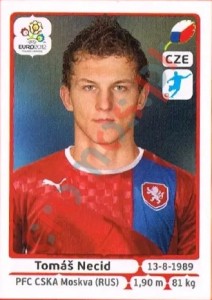 160 Tomáš Necid – UEFA Euro Poland-Ukraine 2012 Panini