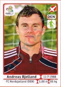205 Andreas Bjelland – UEFA Euro Poland-Ukraine 2012 Panini
