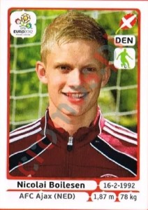 206 Nicolai Boilesen – UEFA Euro Poland-Ukraine 2012 Panini